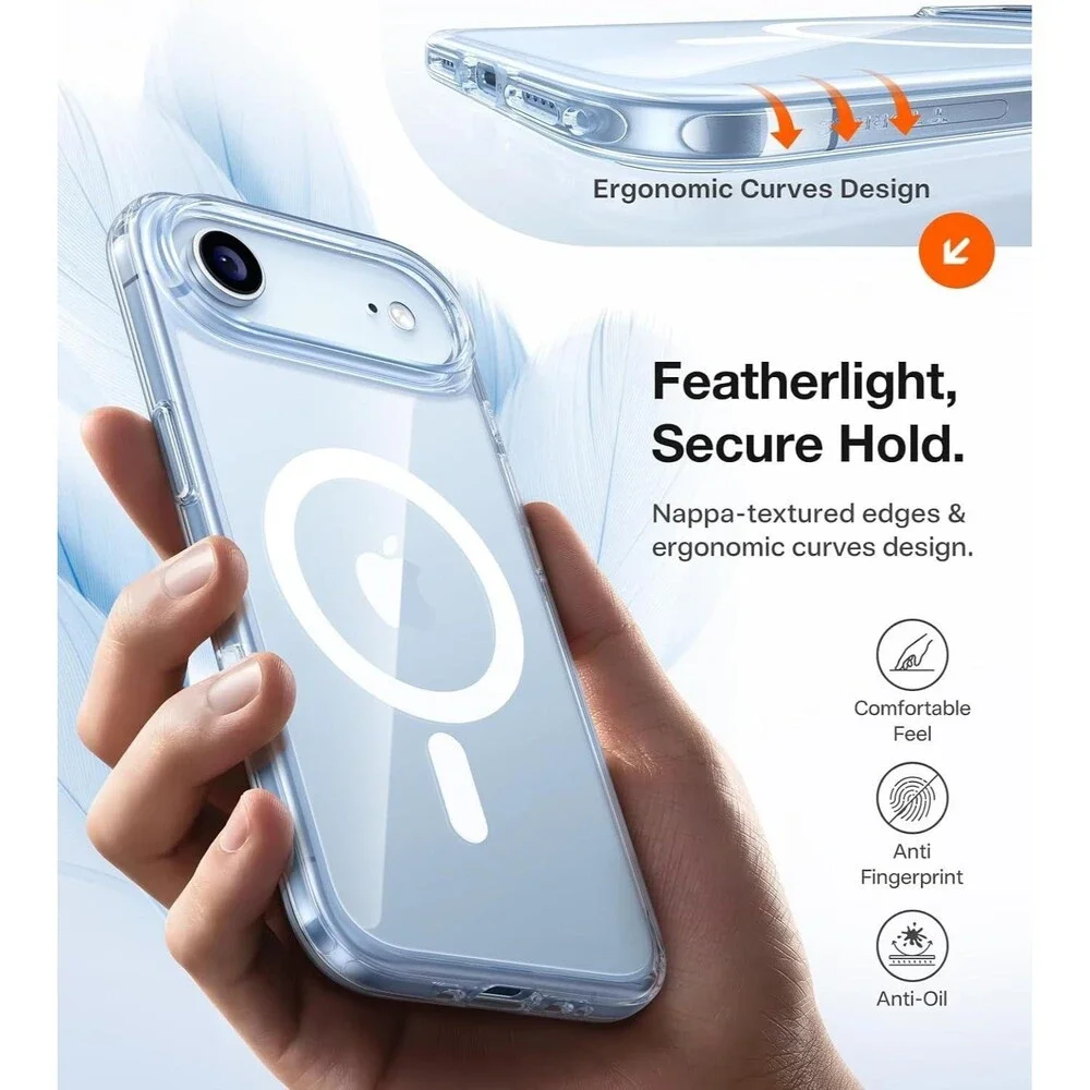 TORRAS Stronger Magnetic Clear for iPhone 17 Air Case, Anti Yellowing, Magsafe
